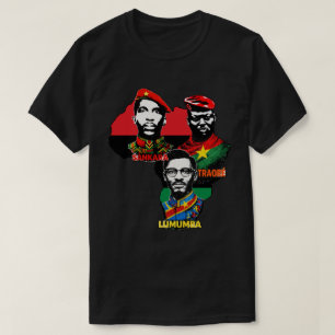 Panafrikanische Karte – Sankara, Traoré und Lumumb T-Shirt