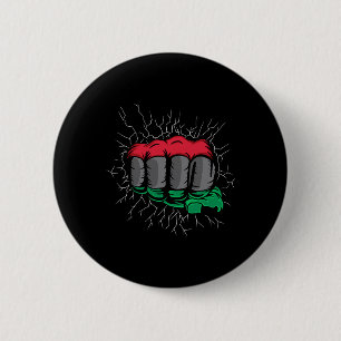 Panafrikanische Unia-Flagge Faust Black History Mo Button