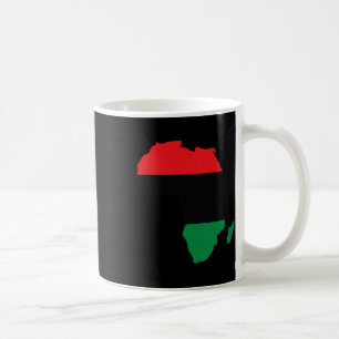 Panafrikanische Unia-Flagge Karte Kontinent Schwar Kaffeetasse