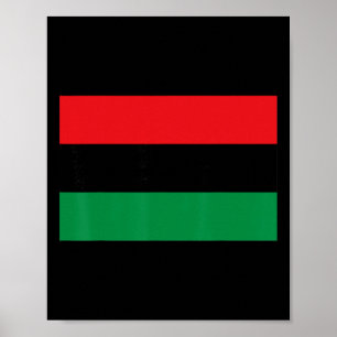 Panafrikanische Unia-Flagge Karte Kontinent Schwar Poster
