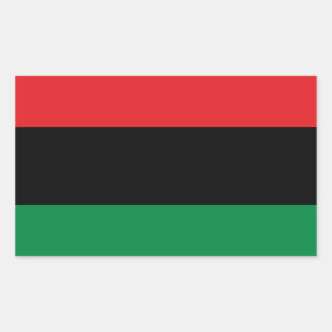 Panafrikanische UNIA-Flagge Rechteckiger Aufkleber