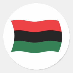 Panafrikanische (UNIA) Flaggenaufkleber Runder Aufkleber