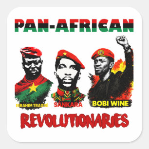 Panafrikanischer Aufkleber – Sankara, Traore, Bobi