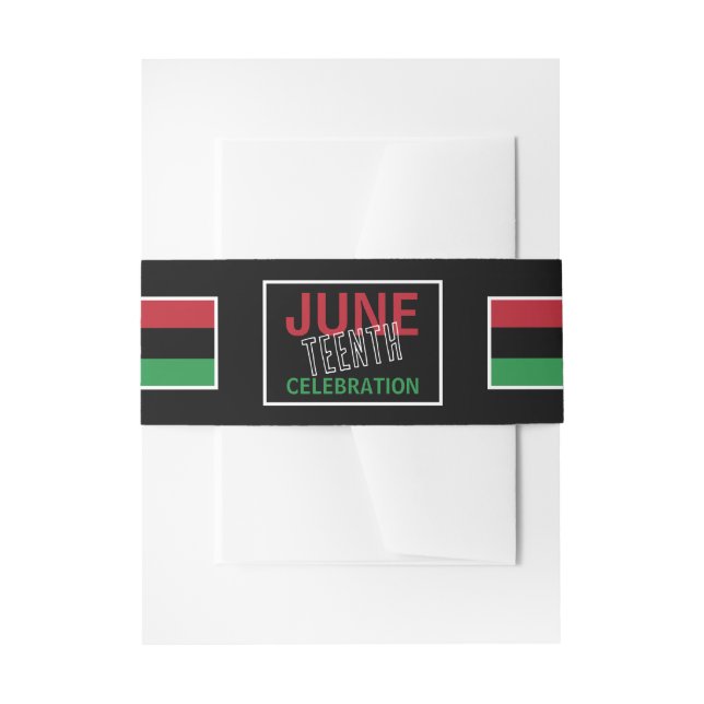 Panafrikanisches Flaggendesign, 19. Jubiläumsfeier Einladungsbanderole (Vorderseite Beispiel)