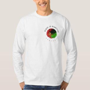 Panafrikanisches schwarzes Mädchen Frau rot grün S T-Shirt