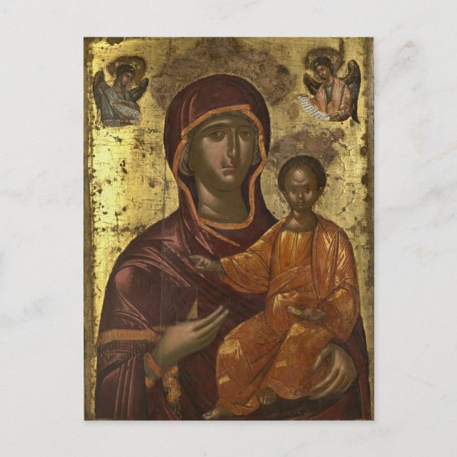 Panagia Odigitria Orthodoxe Christliches Symbol Postkarte (Vorderseite)