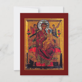 Panagia Pantanassa Heiler der Krebsgebet-Karte Einladung