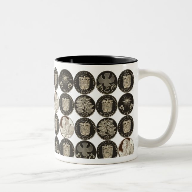 Panama 50 Balboa Coins Zwei-Tonen-Tasse Zweifarbige Tasse (Rechts)