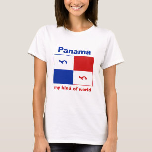 Panama-Banner + Karte + Text T-Shirt