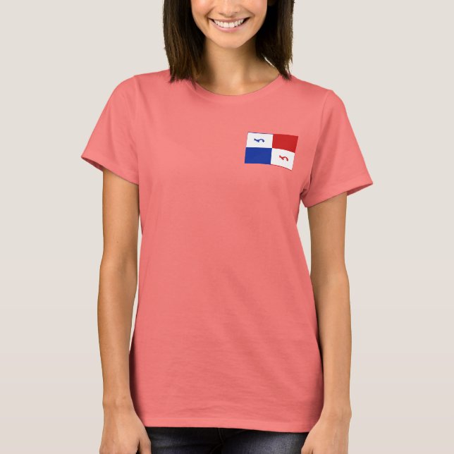 Panama Banner + Map T - Shirt (Vorderseite)