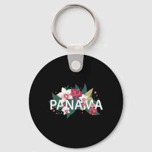 Panama-Blumen - Minimalistischer Boho im Vintage-S Schlüsselanhänger