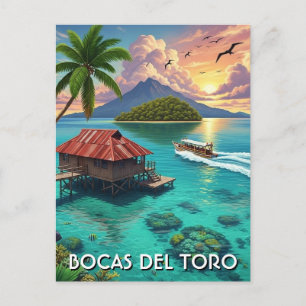 Panama Bocas del Toro Reise Postkarte