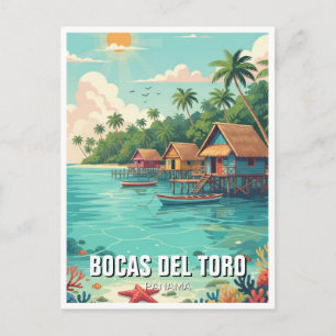 Panama Bocas del Toro Reise Postkarte