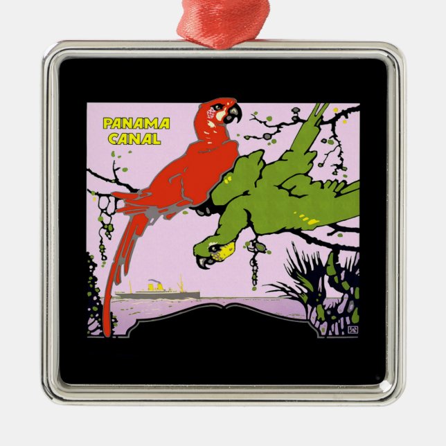 Panama Canal Silbernes Ornament (Vorne)