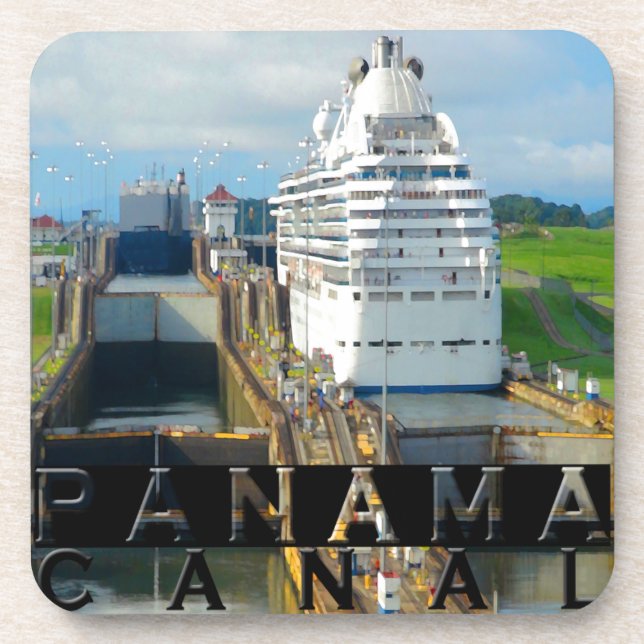 Panama Canal Souvenir Untersetzer (Vorderseite)