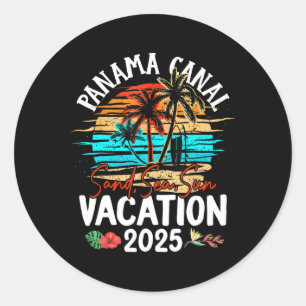 Panama Canal Vacation 2025 Matching Family Group Runder Aufkleber