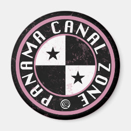 Panama Canal Zone Circle Design Magnet