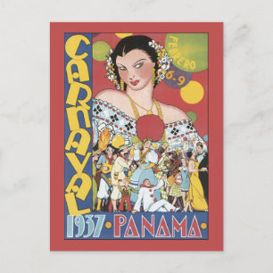 Panama Carnaval 1937 Postkarte