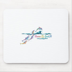 Panama City Beach Florida Farbiger Delfinliebhaber Mousepad