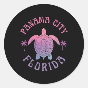 Panama City Beach Florida Meeresschildkröte Sommer Runder Aufkleber