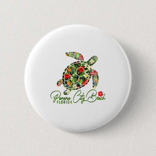 Panama City Beach Florida Meeresschildkröte Tropis Button