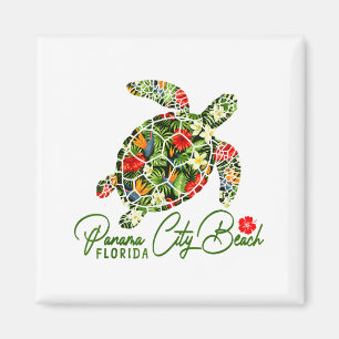 Panama City Beach Florida Meeresschildkröte Tropis Magnet