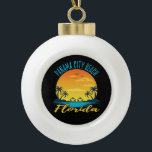 Panama City Beach Florida Palm Tree Beach Keramik Kugel-Ornament<br><div class="desc">Panama City Beach Florida Palmen Bäume Keramik Ball Weihnachtsgeschmack</div>