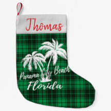 Panama City Beach Florida Palmen Grüne Kariert