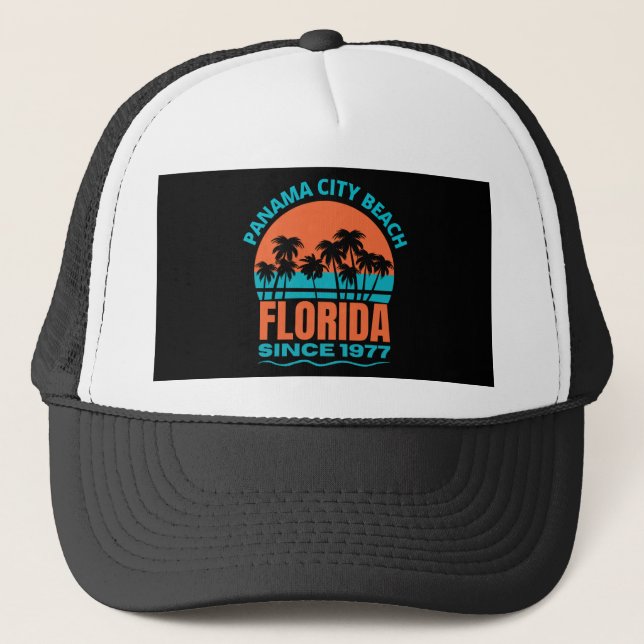 Panama City Beach Florida Truckerkappe (Vorderseite)