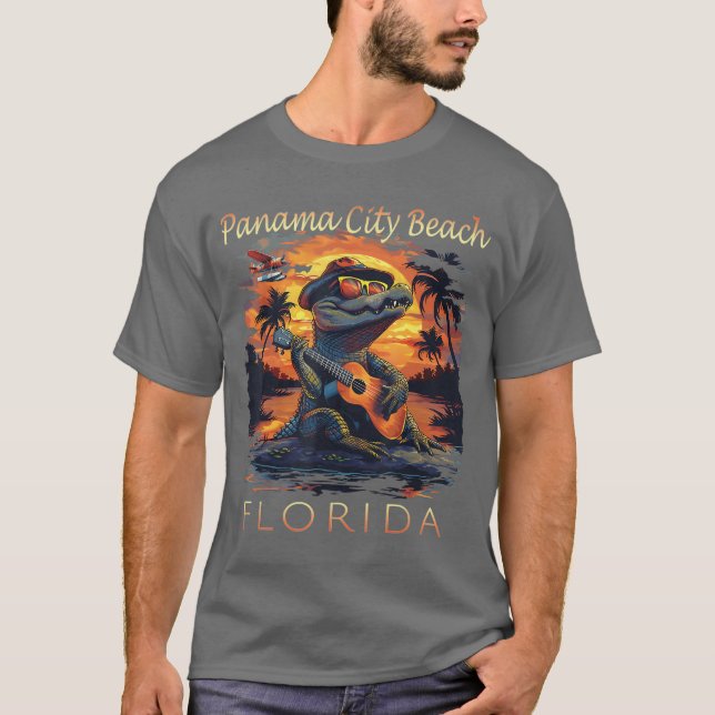 Panama City Beach Florida Vacation Cute Alligator T-Shirt (Vorderseite)
