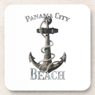 Panama City Beach Florida Vacation Nautical Anchor Getränkeuntersetzer