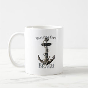 Panama City Beach Florida Vacation Nautical Anchor Kaffeetasse