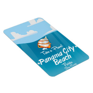 Panama City Beach Florida Vintage-Reiseplakat. Magnet