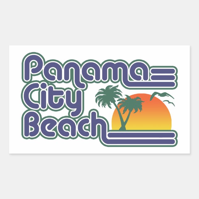 Panama City Beach Rechteckiger Aufkleber (Vorderseite)