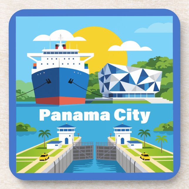 Panama City Panama Getränkeuntersetzer (Vorderseite)