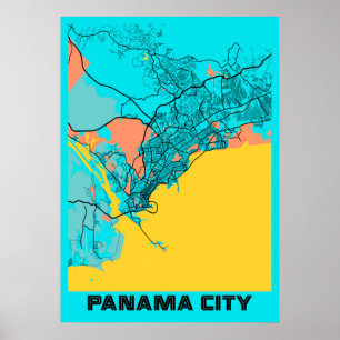 Panama City - Panama Gloria City Map Poster