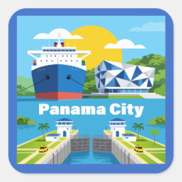 Panama City Panama Quadratischer Aufkleber
