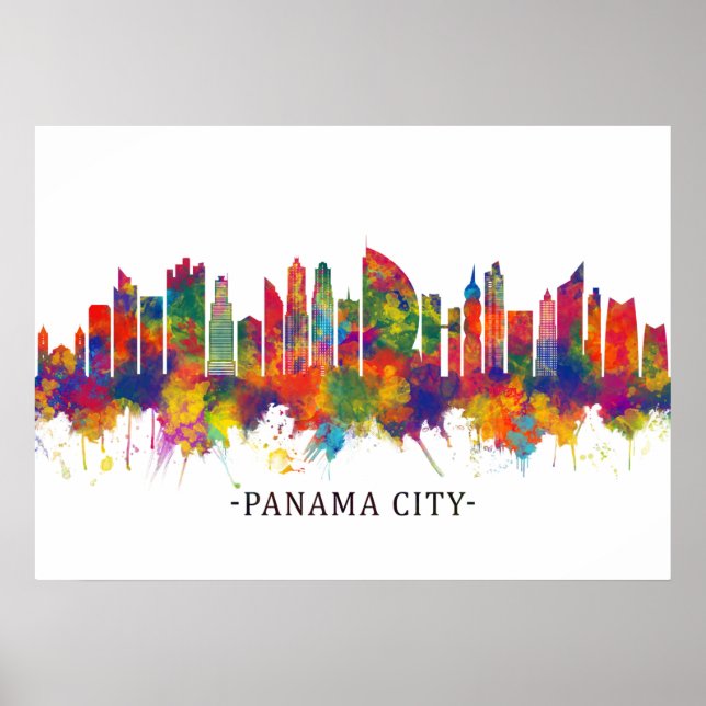 Panama City Panama Skyline Poster (Vorne)