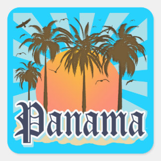 Panama City Souvenir Quadratischer Aufkleber