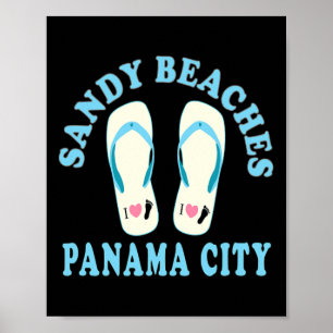 Panama City Vacation Sandstrände I Herz Dreh Fl. Poster