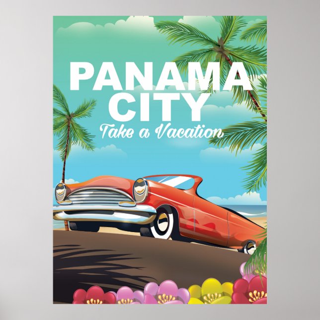 Panama City Vintage Reiseplakat Poster (Vorne)