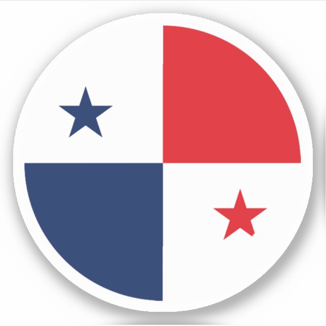 Panama Flag Round Sticker (Vorderseite)
