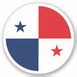 Panama-Flag-Rund-Sticker Aufkleber