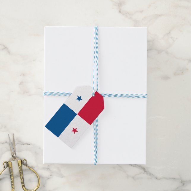 Panama-Flagge Geschenkanhänger (Mit Garn)