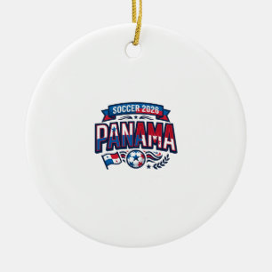 Panama Fußball 2026 Fußball Fett Landestypografie  Keramik Ornament