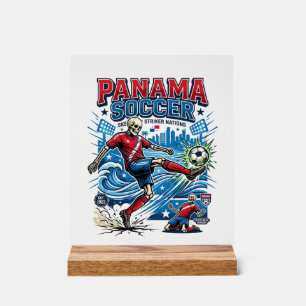 Panama Fußball Skelett Stürmer Nationen Poster Sti