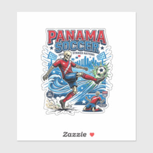 Panama Fußball Skelett Stürmer Nationen Poster Sti Aufkleber
