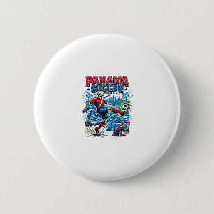 Panama Fußball Skelett Stürmer Nationen Poster Sti Button