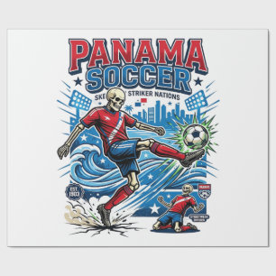 Panama Fußball Skelett Stürmer Nationen Poster Sti Geschenkpapier
