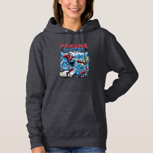 Panama Fußball Skelett Stürmer Nationen Poster Sti Hoodie